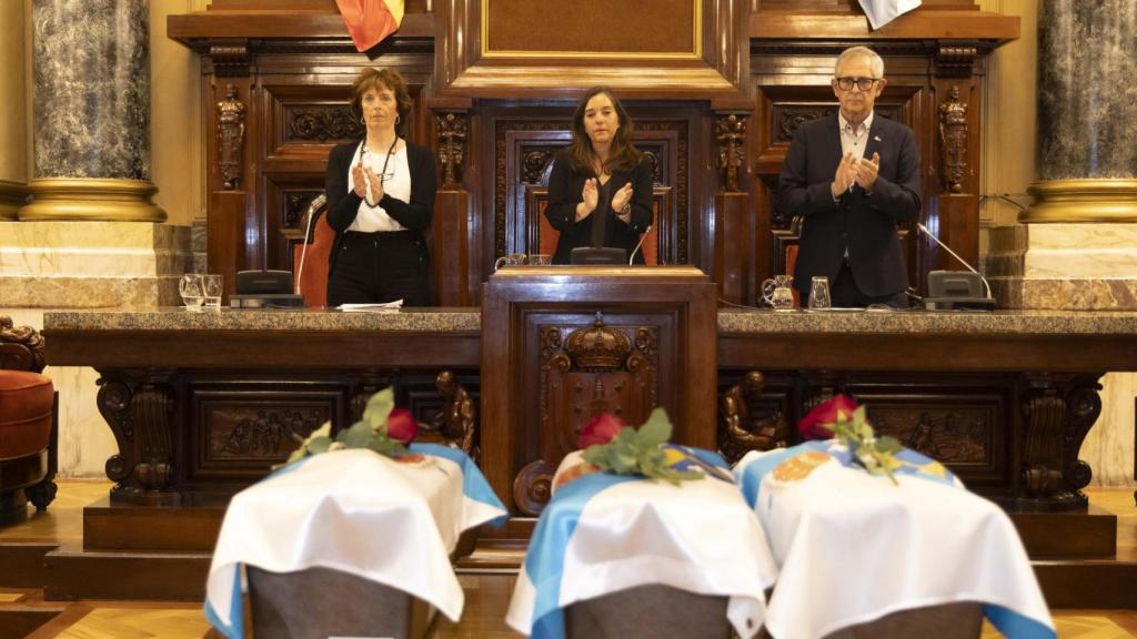 Acto de reparación de memoria histórica en A Coruña con homenaje a tres represaliados en 1936