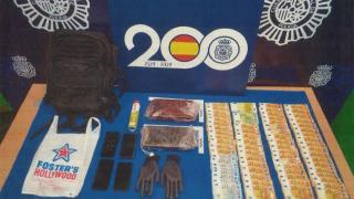 Material intervenido por la Policía Nacional