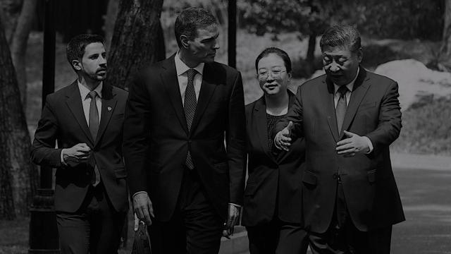 Pedro Sánchez, presidente del Gobierno junto al presidente de China, Xi Jinping.