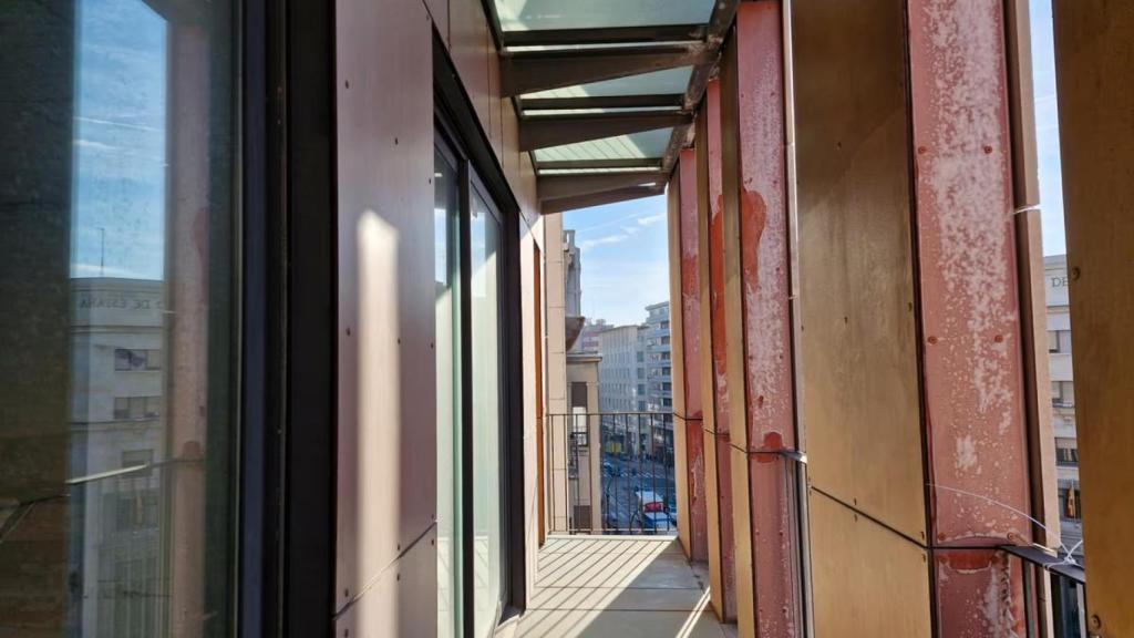 Terraza del piso en el centro de Zaragoza.
