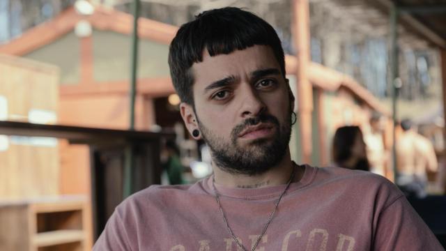 El actor Darío Loureiro durante el rodaje de Rapa.