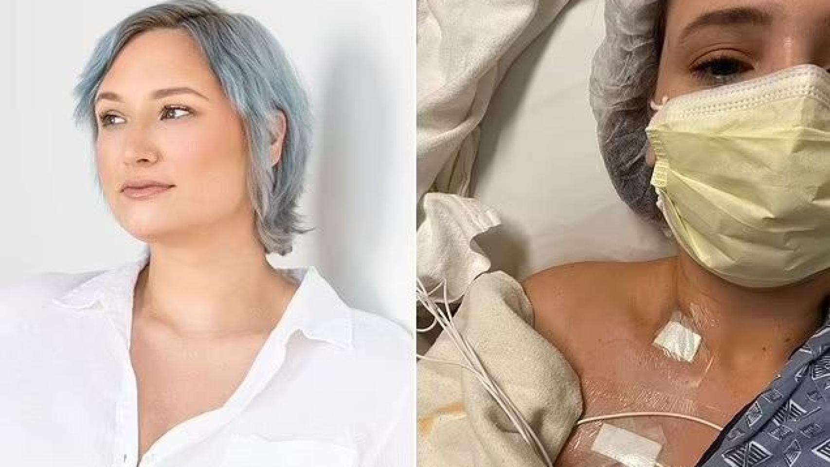 Sydney Stoner tras ser diagnosticada de cáncer de colon.