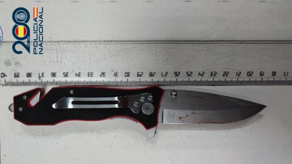 Cuchillo con el que se produjo el apuñalamiento