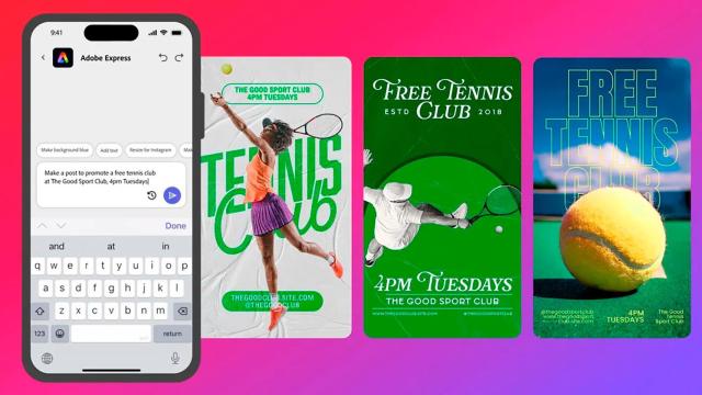 Imagen de Adobe sobre la IA agéntica en Express