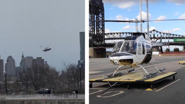 Helicóptero Bell 206L-4 LongRanger IV accidentado en Nueva York