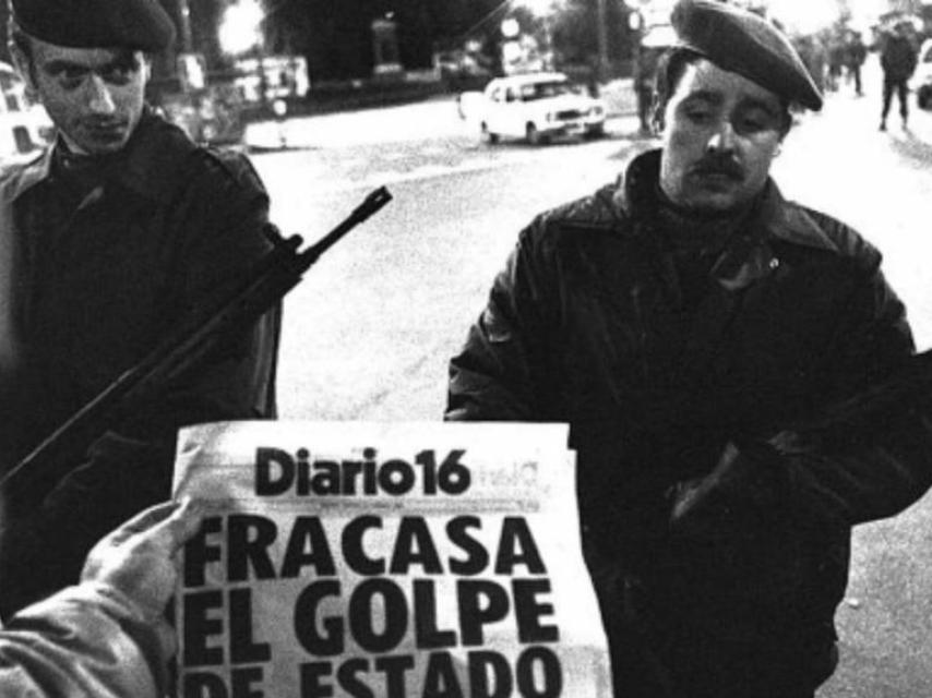 Portada de la edición extra de Diario 16, el 23-F.