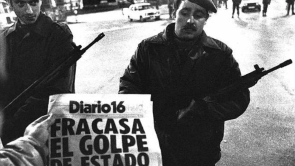 Portada de la edición extra de 'Diario 16', el 23-F.
