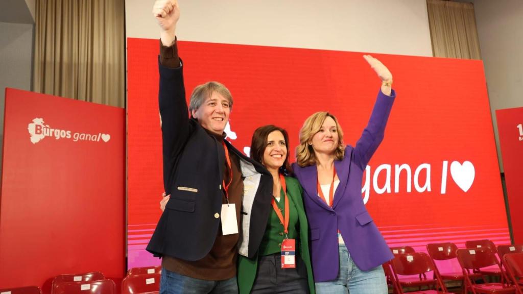 Carlos Martínez, Esther Peña y PIlar Alegría este sábado en Burgos