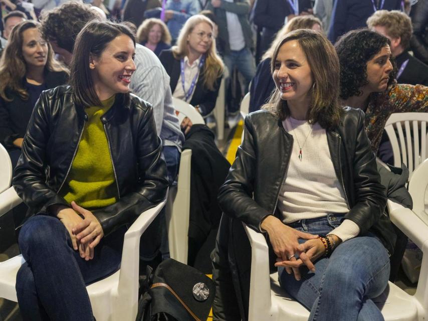 Irene Montero e Ione Belarra durante una Asamblea Ciudadana de Podemos.
