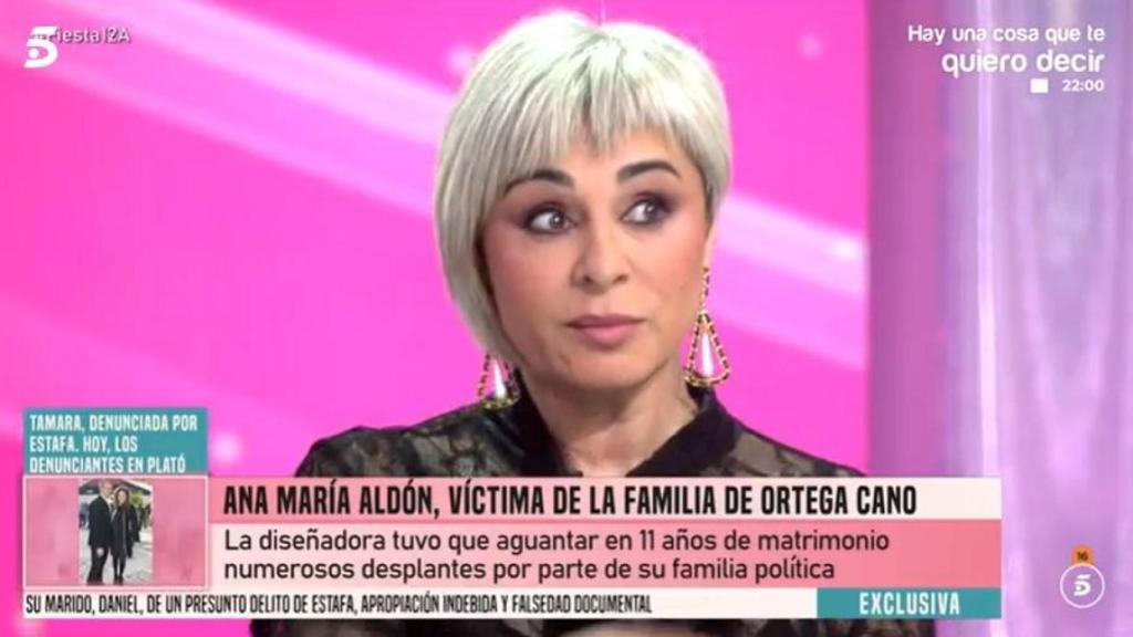Ana María Aldón, en el plató de 'Fiesta'.