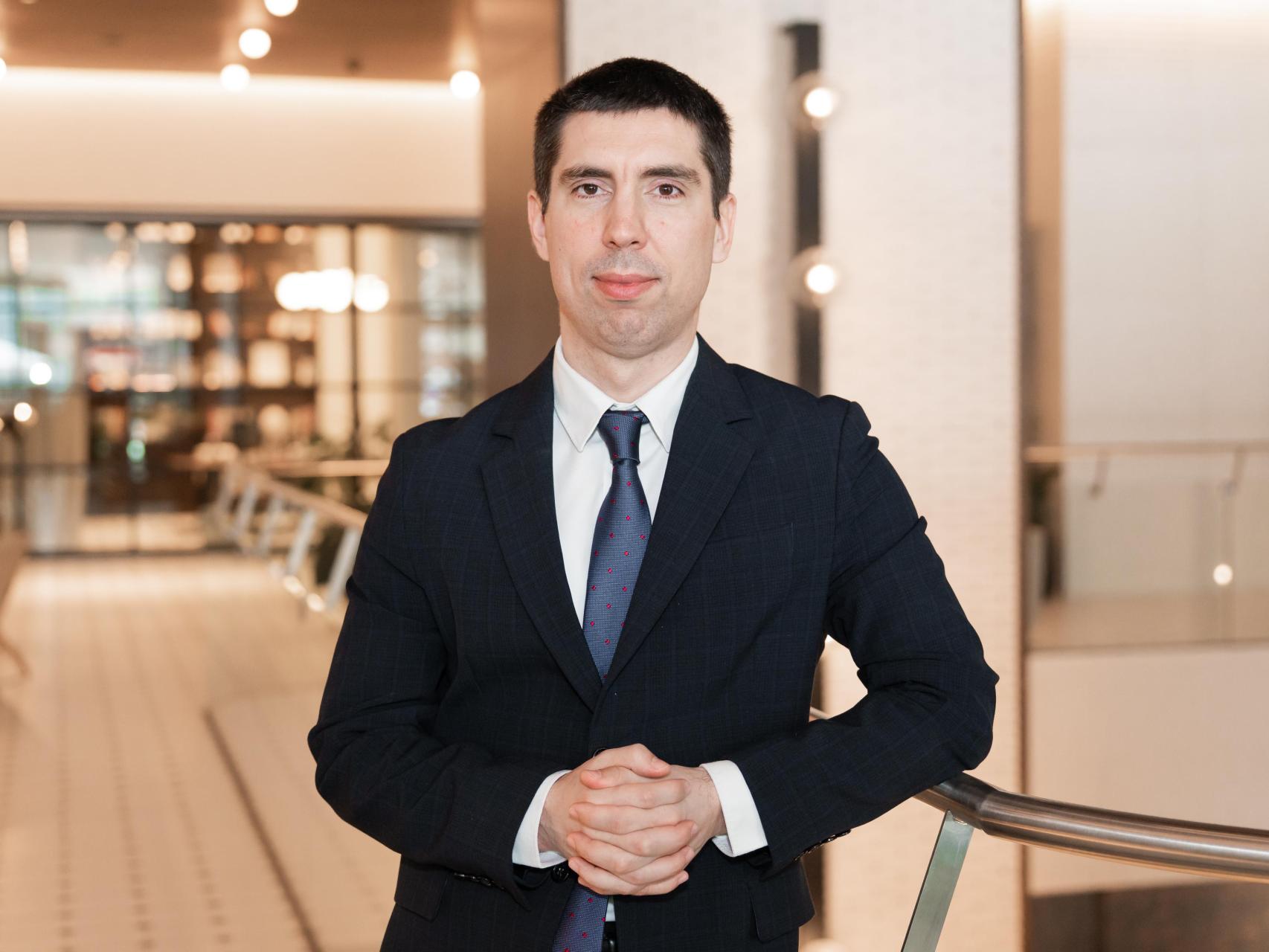 Mihai Popșoi, ministro de Exteriores de Moldavia, en el Hotel Canopy de Madrid.