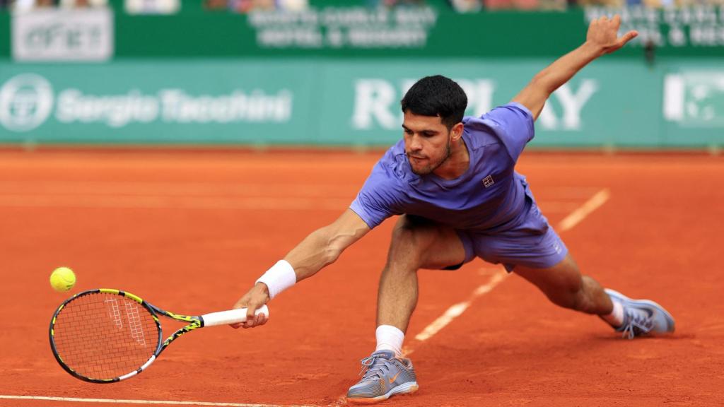 Carlos Alcaraz, durante el Masters 1.000 de Montecarlo 2025