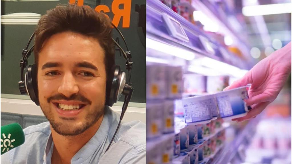 El nutricionista Mario Ortiz y unos yogures.