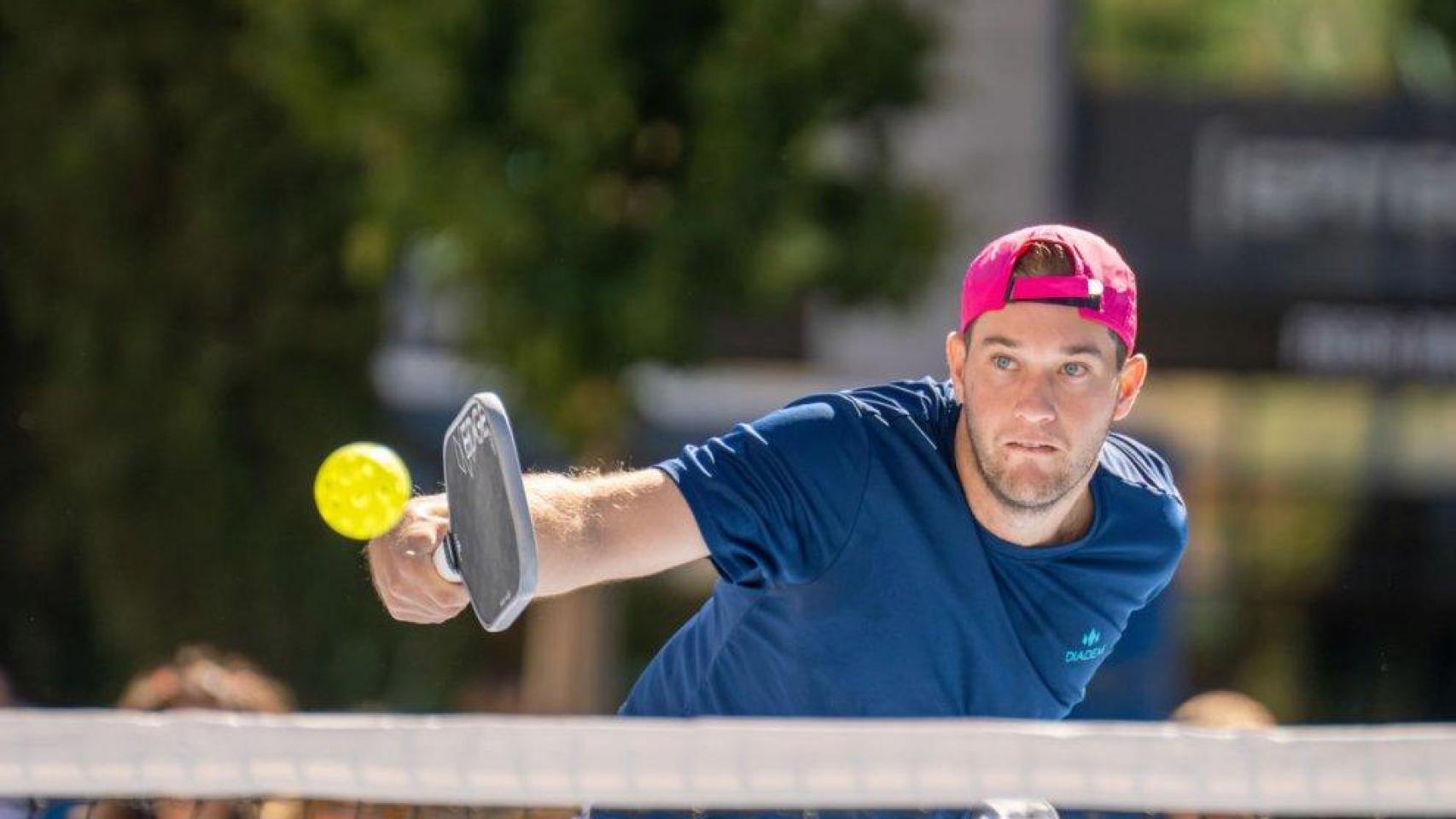 Pep Canyadell, durante un torneo de Pickleball.