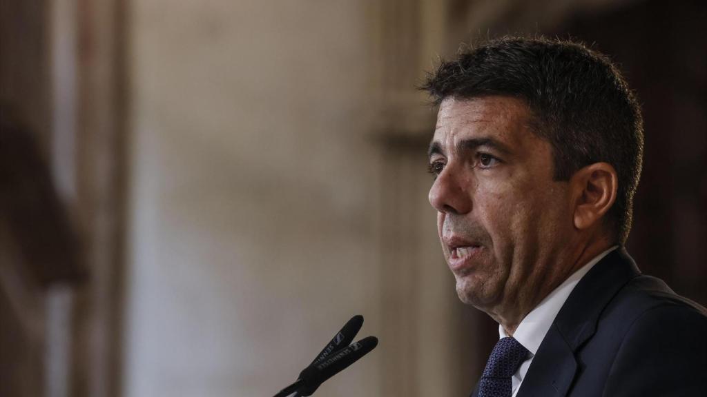 Carlos Mazón comparece en el Palau de la Generalitat. Rober Solsona / EP