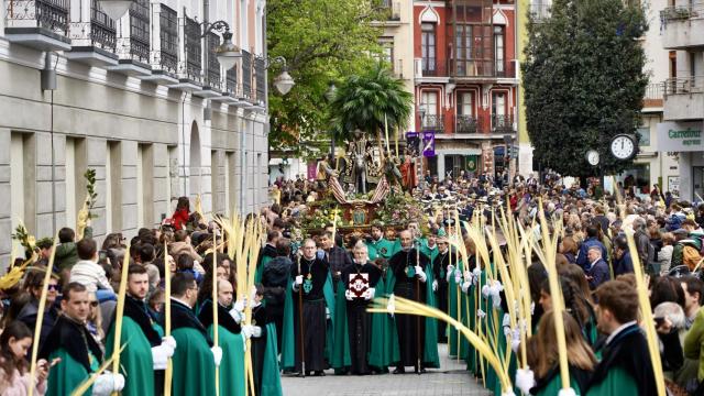 Miles de personas acompañan a la Borriquilla en Valladolid