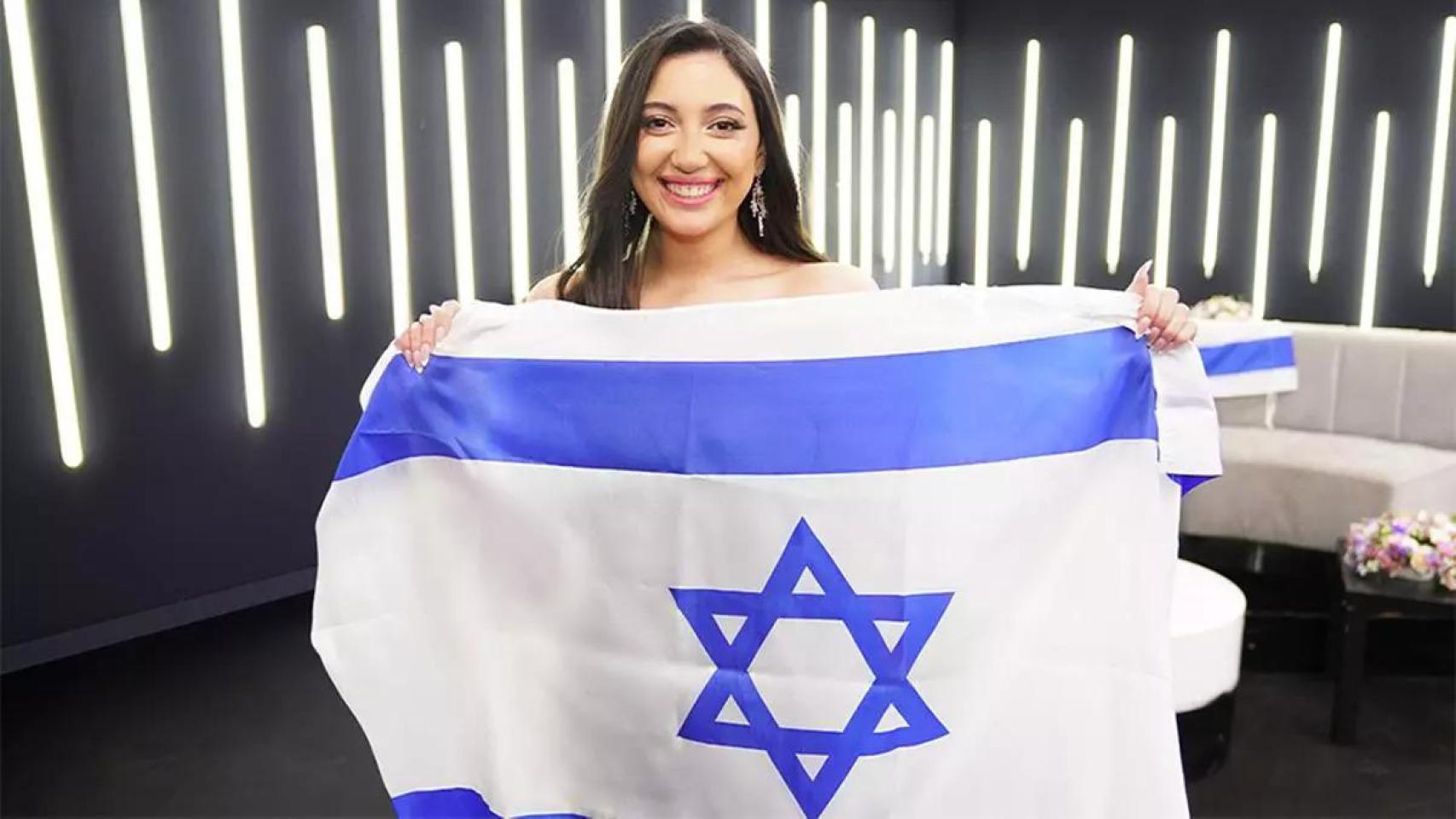 Yuval Raphael tras haber ganado 'HaKokhav HaBa (Rising Star)'.