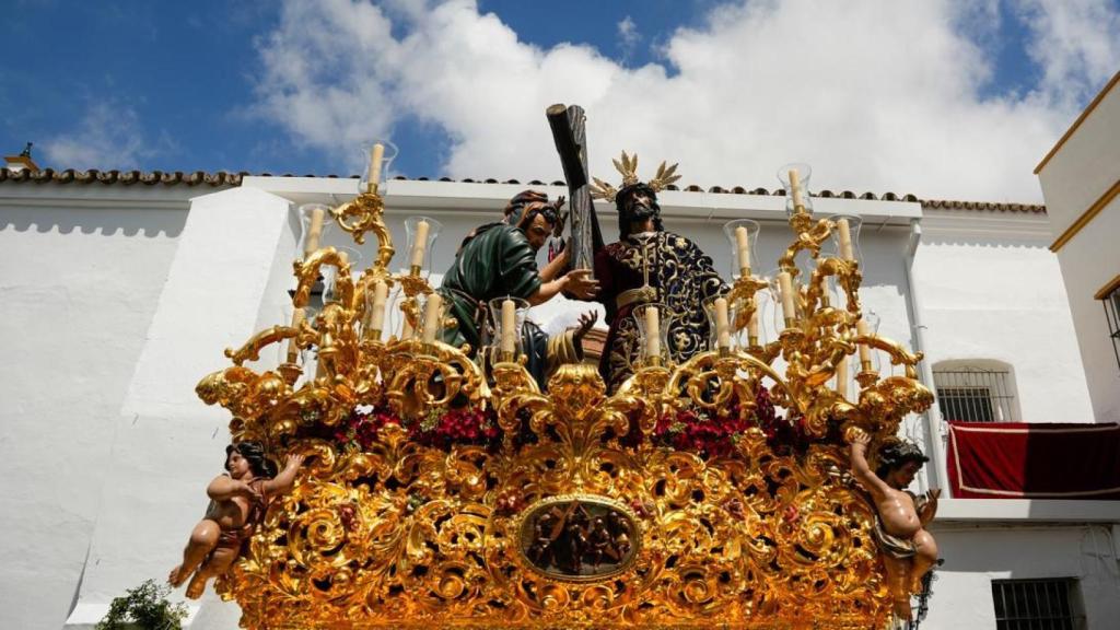 Salida del misterio de La Paz, este Domingo de Ramos.