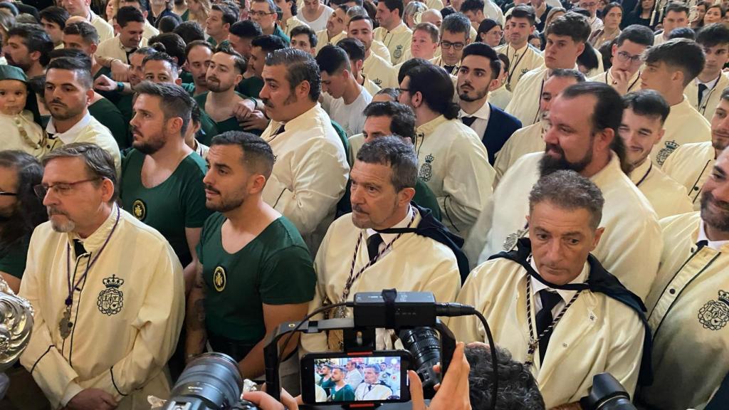 Antonio Banderas, con Chico.