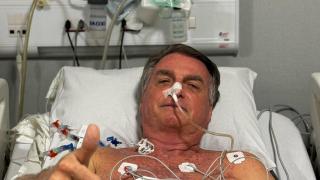 El expresidente brasileño Jair Bolsonaro en el Hospital Rio Grande de Natal