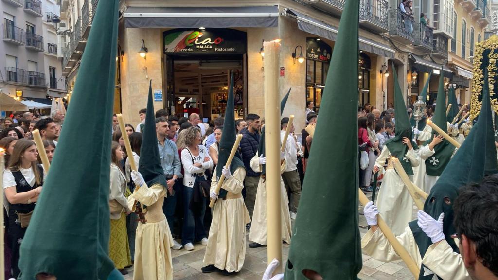 Paso de una de las cofradías de este Domingo de Ramos.