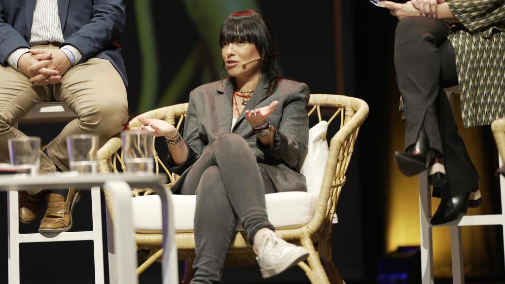 Paula Tarancón, hija del fundador de Luanvi, en el Congreso para jóvenes de la Fundación LQDVI. EE
