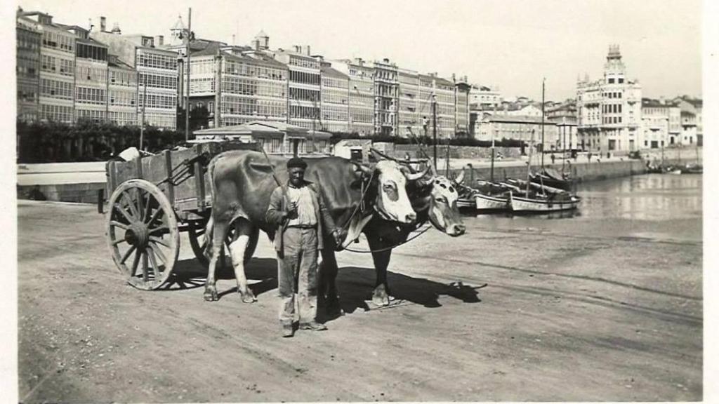 Una famosa postal antigua de A Coruña que se ha recreado en el vídeo