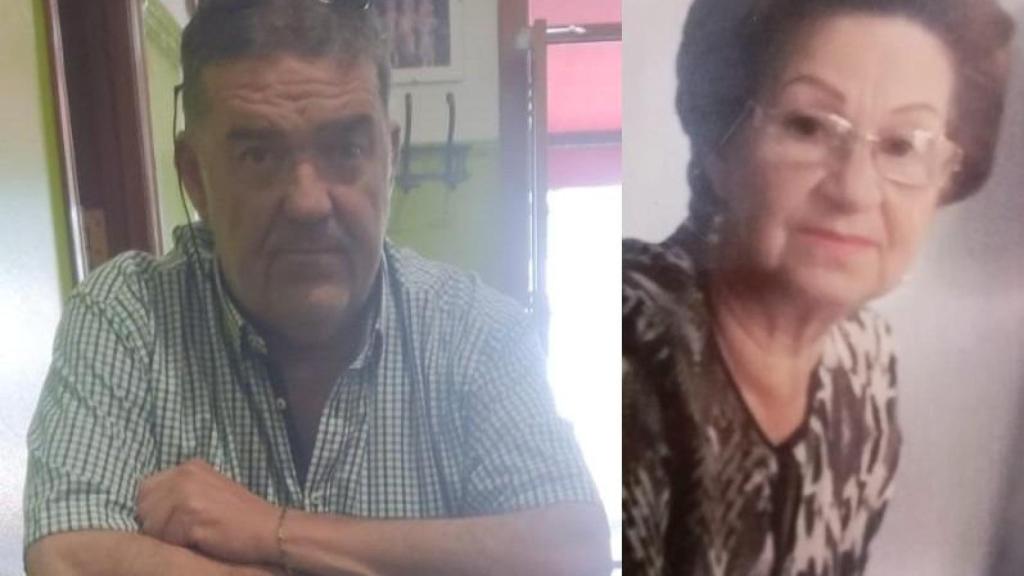 Una imagen de Sebastián, en prisión provisional, junto a otra de su difunta exsuegra, Alicia.