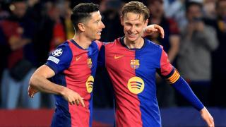 Lewandowski y Frenkie de Jong, con el FC Barcelona