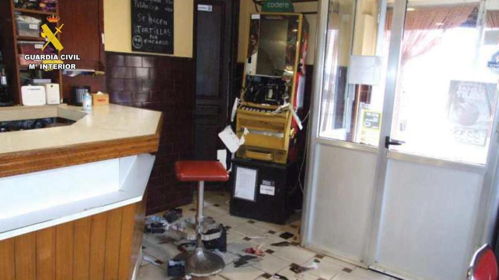 Una de las máquinas de azar de la que robaron dinero