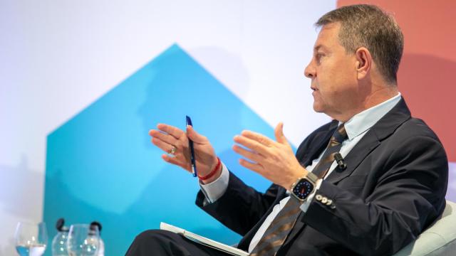 Page, este lunes durante su participación en un desayuno informativo en Zaragoza.