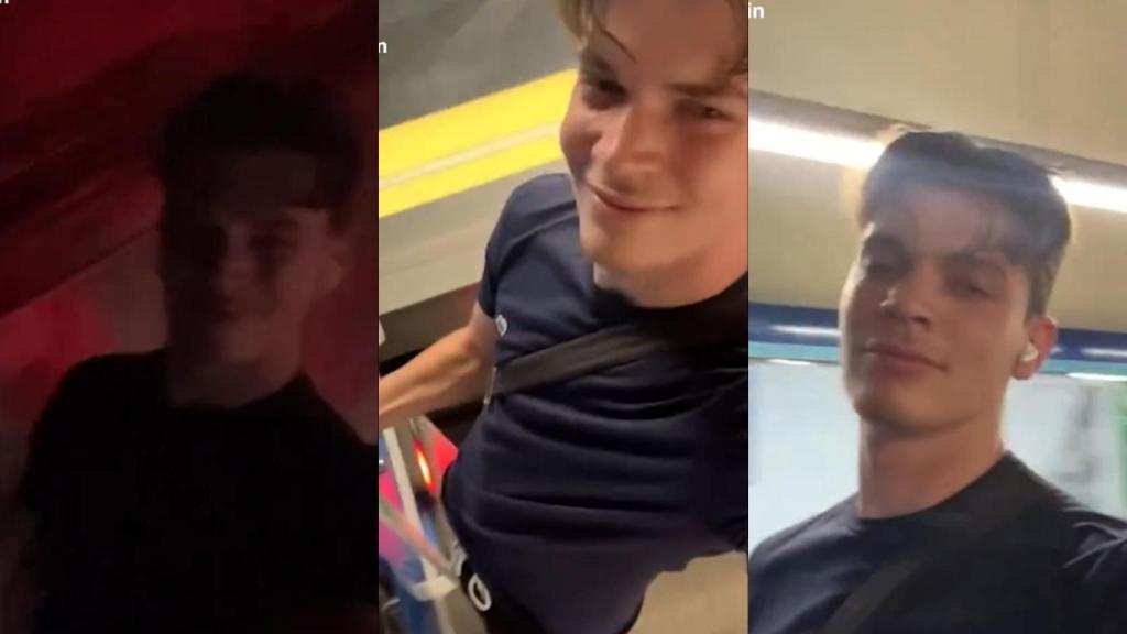El tiktoker fffantin en su viaje viral en Metro.