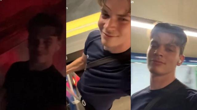 El tiktoker fffantin en su viaje viral en Metro.