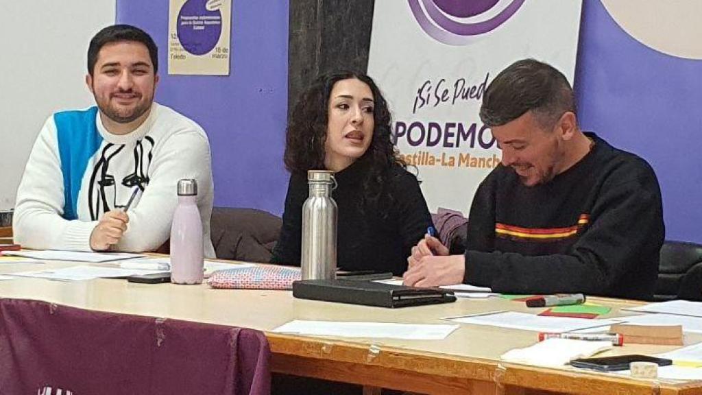 Marcos Isabel, Irene Arcalá y José Luis García Gascón, de izquierda a derecha.