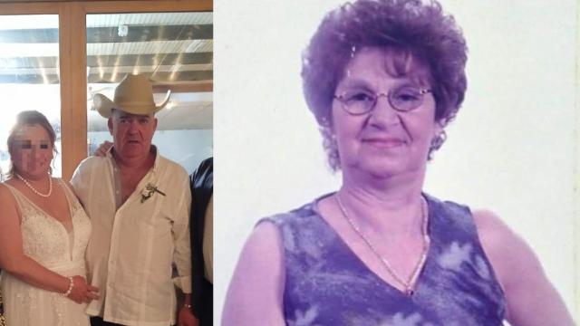 Sebastián, el día de su boda con Claudia, junto a una imagen de su disfunta exsuegra, Alicia.