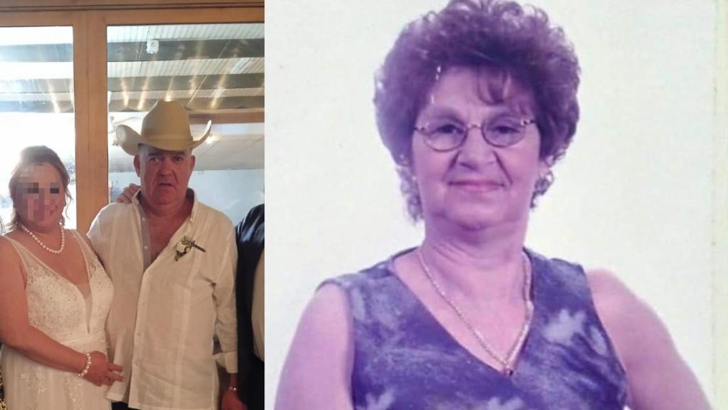 Sebastián, el día de su boda con Claudia, junto a una imagen de su disfunta exsuegra, Alicia.