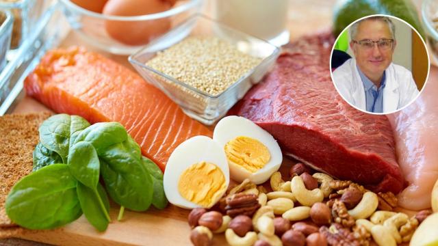Alimentos ricos en proteínas y el endocrino Alejandro Sanz.