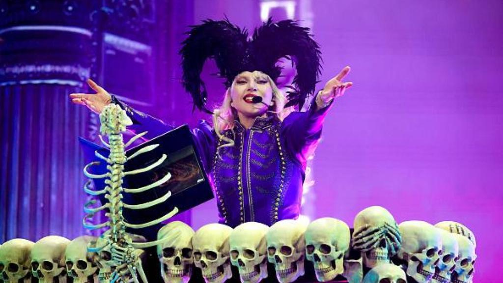 Lady Gaga durante su actuación en Coachella.