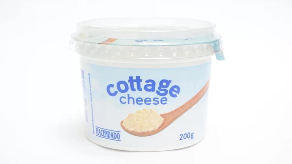 Tarrina de queso cottage de Hacendado.