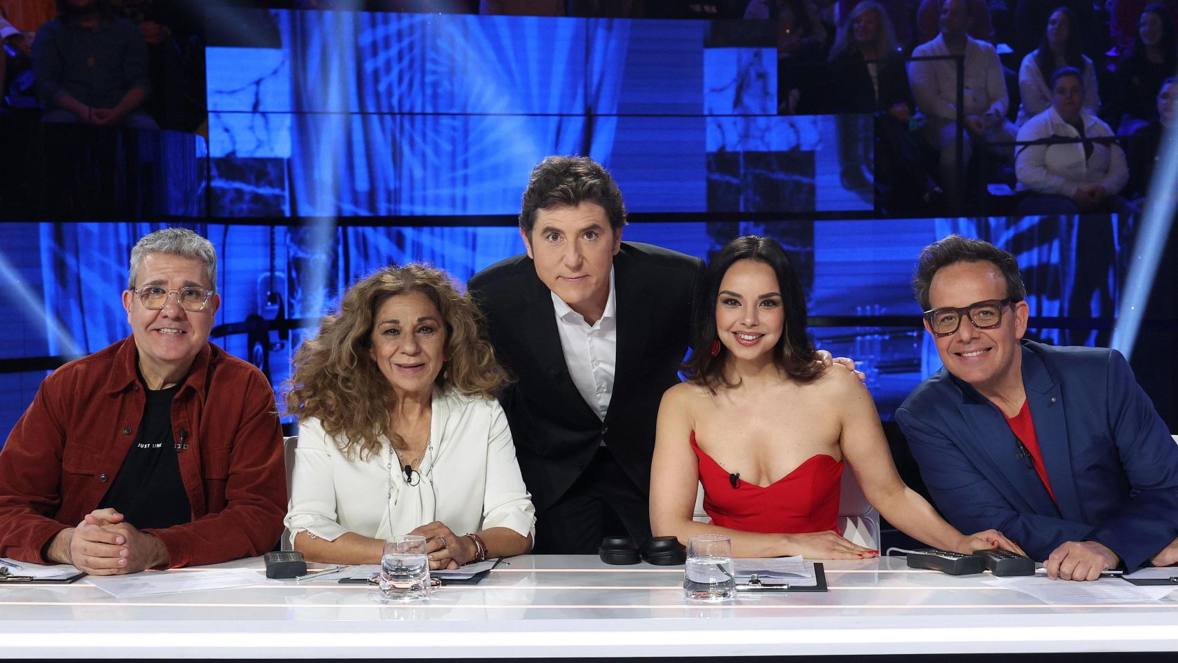 Imagen de los jueces y el presentador de ‘Tu cara me suena’.