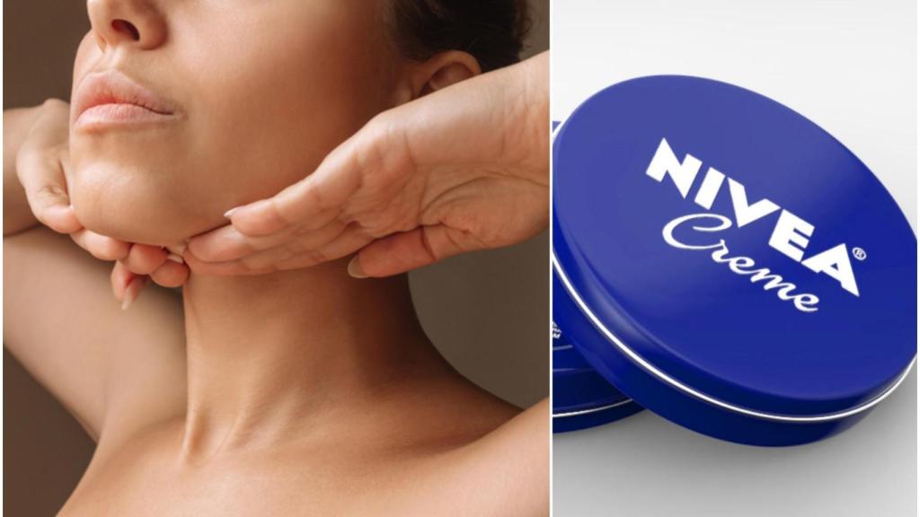 Truco con crema Nivea para eliminar la papada.