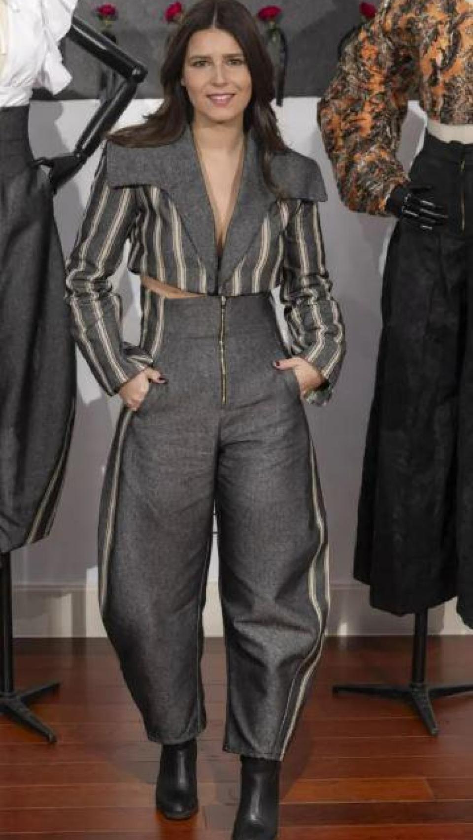 Tana Rivera en la presentación de su colección.