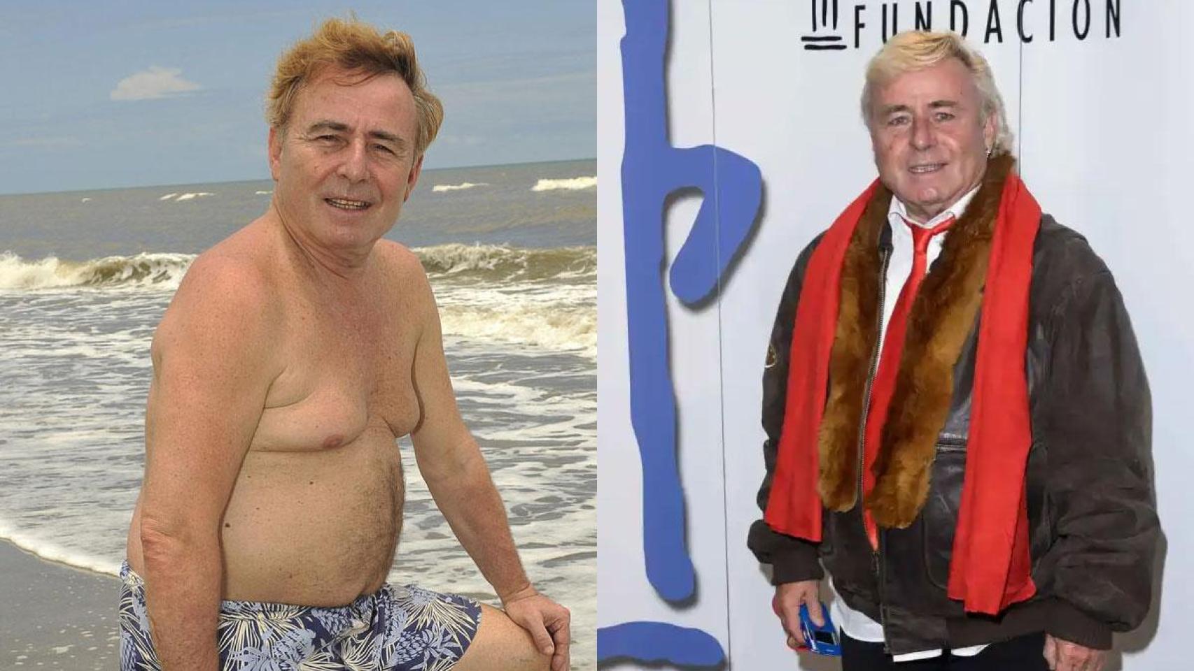 Tony Genil, en una imagen de 'Supervivientes' y en otra de 2016.