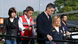 Diana Morant, Carlos Mazón, Pedro Sánchez y Diana Morant. Kai Försterling / Efe