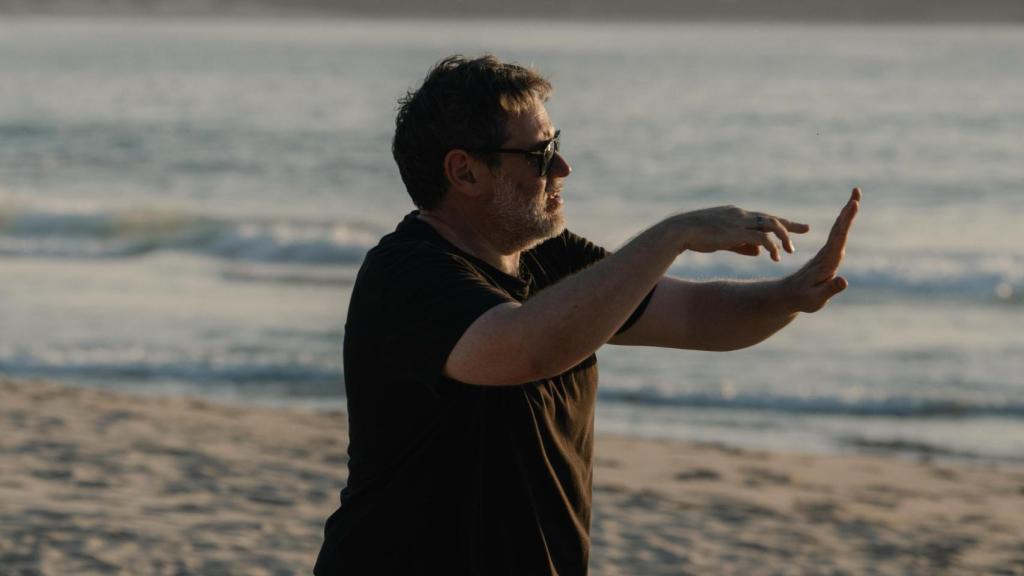 Jorge Coira durante el rodaje de 'Rapa'.