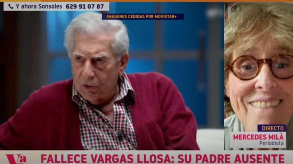 Vargas Llosa y Mercedes Milá.