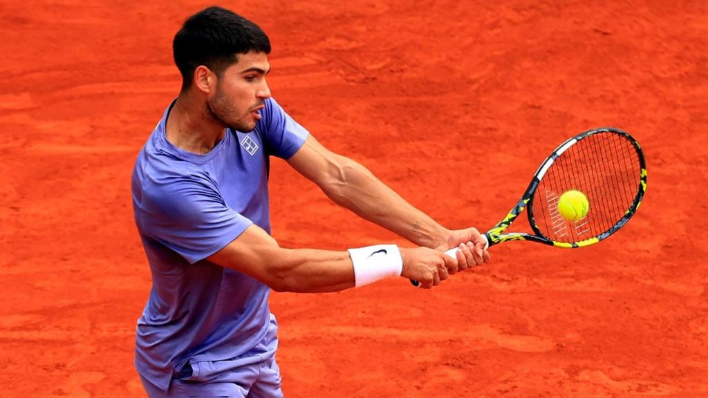 Carlos Alcaraz, durante el Masters 1.000 de Montecarlo
