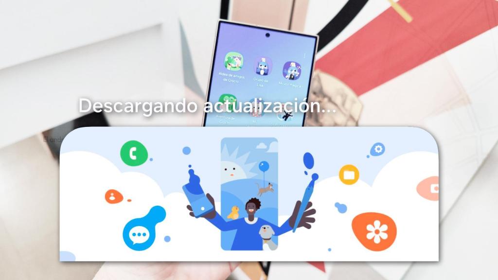 Fotomontaje inspirado en One UI 7