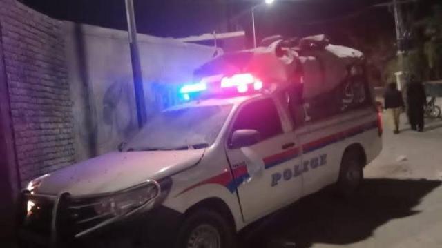 Vehículo policial paquistaní.