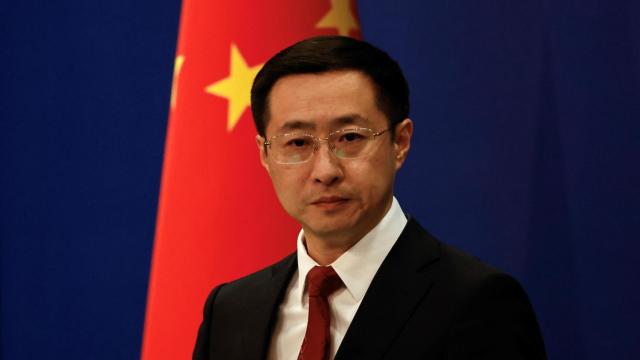 El portavoz del Ministerio de Relaciones Exteriores de China, Lin Jian, el pasado 10 de abril.